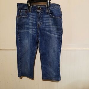 Levi’s womens mid rise skinny cropped blue jeans size 10 SC some faded look